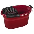 Sterilite COLORmaxx Mop Wringer Bucket, 1712 qt Capacity, Red 11295804